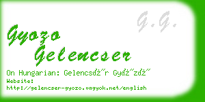 gyozo gelencser business card